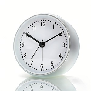 Reloj Despertador de Mesa Plateado de 4 Pulgadas con Movimiento Silencioso y Luz Nocturna Suave para Dormir - Product Image 1