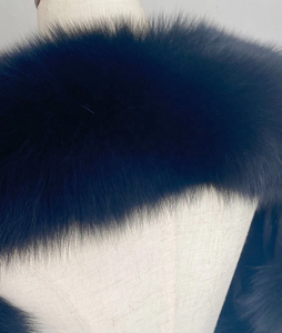 Lady Crop Top Jacket Venta al por mayor Fox Fur <span class=keywords><strong>Arm</strong></span> Sleeve Mujeres Abrigos de piel con mangas de piel - Product Image 4