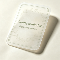 Cartes de rappel minimalistes avec cadre feuille verte, cartes décoratives pour cadeaux et cartes de message pour boîtes cadeaux