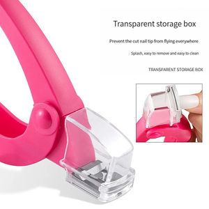 Wholesale Nailfor Acrylic <b>Nails</b> <b>U</b> Word False Tips Cutter Trimmer Triple Cut with Dial Manicure Scissors Tools - Product Image 3