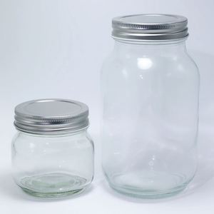 Factory Price 150ml 250ml 360ml 480ml 1000ml Wide Mouth Glass Mason <b>Jar</b> Metal Screw Cap for Jam <b>Cookie</b> Candy Food Storage - Product Image 5