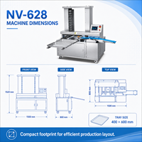 Nouvelle machine de tri et de chargement de plateaux électrique à commande PLC NV-628 haute vitesse pour ligne de boulangerie, traitement automatique de gâteaux, pâtisseries et farine