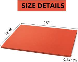 Alfombrilla de silicona para prensa de calor, almohadilla lavable para prensa de calor, lámina de transferencia, aislamiento de planchado de vinilo, camiseta artesanal, rollos de hierro rojo - Product Image 5