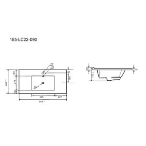 Mobile Bagno Universale 92 x 46 cm con Lavabo Integrato - Prodotto di Qualità Premium per le Tue Esigenze Bagno - Product Image 2