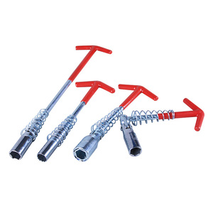 Clé à douille universelle pour bougie avec poignée en T Prise de bougie magnétique durable Outil de réparation pour l'entretien de la voiture et de la moto - Product Image 1