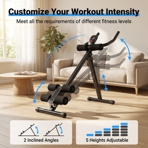 Máquina de Ejercicios Abdominales de Alta Resistencia con Pantalla LCD y 5 Niveles de Altura Ajustable para Uso Doméstico - Product Image 2