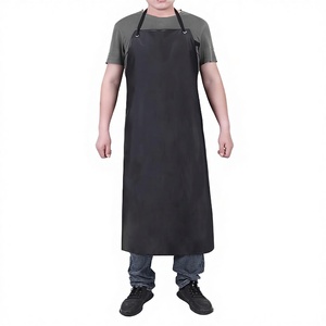Wholesale Heavy Thickness Cotton Vinyl Bib Apron Large Size Industrial Waterproof Butcher PVC Reusable Eco-Friendly Cleaning - Product Image 2