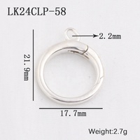 Connecteur minimaliste en argent sterling S925, fermoir à ressort ovale rond, boucle à mousqueton pivotante, anneau de levage pour la fabrication de bijoux DIY