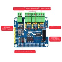 Modul Bus RS485 Dual Channel Raspberry Pi 4B Tipe Isolasi dengan Perlindungan Papan Ekspansi Bus RS485 CAN