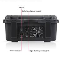 Console de mixage audio professionnelle pour DJ, 8 canaux, avec étui de transport, amplificateur intégré, ensemble audio pour scène extérieure