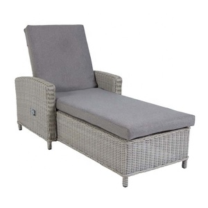 Leisure Modern Outdoor Aluminum Rattan <b>Recliner</b> Lounge Day Bed Foldable With Cushions for Hotel & Villa Use - Product Image 3