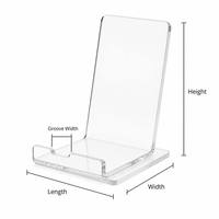 Support de téléphone personnalisé en acrylique solide, imprimé UV, pour bureau, comptoir de vente au détail, organisateur de bureau à domicile