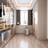 Armoire intégrée contemporaine haut de gamme en mélamine avec tiroirs à fermeture douce, armoire sur mesure pour toute la maison, pour villa