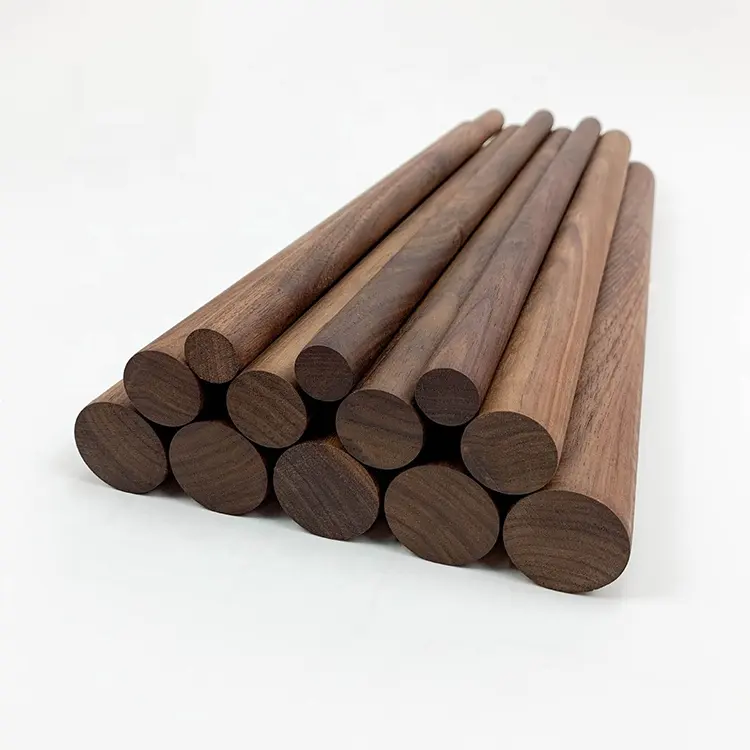 Kerajinan kayu kayu padat DIY bulat halus murah kayu tongkat Beech