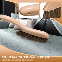 Brosse longue moderne en hêtre, multifonctionnelle, écologique et durable, en crin de cheval, pour le nettoyage des tapis et la dépoussiérage des manteaux, vente en gros