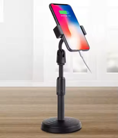 Support de téléphone portable et tablette pliable et télescopique multifonctionnel pour bureau, idéal pour le streaming en direct et le rangement