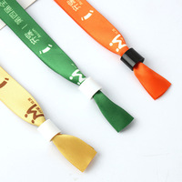 Bracelet en tissu coloré avec fermoir en plastique réglable, bracelet d'accès tissé pour festivals, concerts, événements, gymnases, clubs, sports