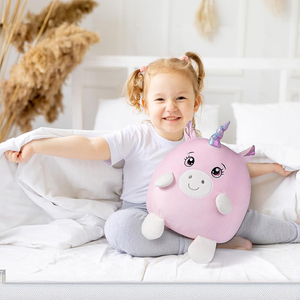 U811 personalizzare Huggable rosa <span class=keywords><strong>unicorno</strong></span> peluche simpatico morbido animali di peluche grasso <span class=keywords><strong>unicorno</strong></span> <span class=keywords><strong>cuscino</strong></span> di peluche per bambini regali di Natale di compleanno - Product Image 3