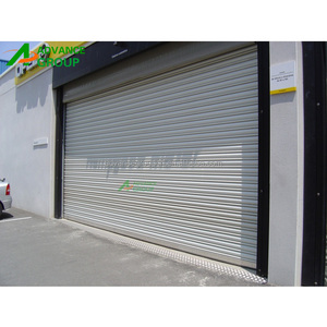 Enroulez les portes manuelles électriques galvanisées extérieures en acier de roulement de sécurité Portes industrielles Portes en métal de sécurité - Product Image 1