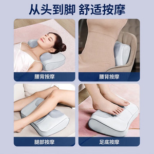 AUX Neck Massage Pillow With Heating For Neck Waist Back Massage USB Powered PU Leather - Product Image 4