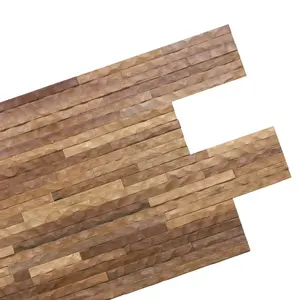 Patterned Other Boards Decoration Natural Wood Color Wave Type 3d Wood Accents Wall Timber Slat Panel