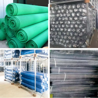 Filet anti-oiseaux en PP direct usine, maille plastique stabilisée aux UV, mailles carrées/diamantées de 15 mm, noir, pour la protection des vergers