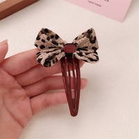Daou – Pinces à cheveux léopard de 7 cm avec nœud, élégantes et durables, accessoires de coiffure pour filles et femmes