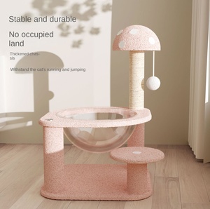Moderno eco-friendly a 2 livelli di Sisal gatto Rack e <span class=keywords><strong>colonna</strong></span> gratta con capsula spaziale nido e piattaforma di salto - Product Image 4