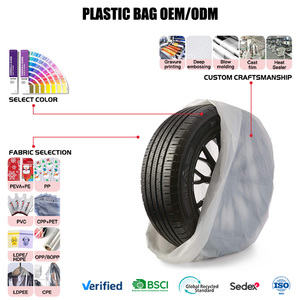 Sacchetti per riporre pneumatici bianchi 44x48 pollici in plastica LDPE in polietilene - Product Image 1