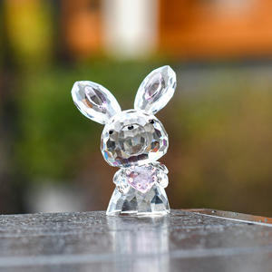Figura de Conejo de Cristal, Ecológica, Pulida, en Forma de Bola, Recuerdo, Regalo, Decoración para el Hogar, Primavera, Pascua - Product Image 4