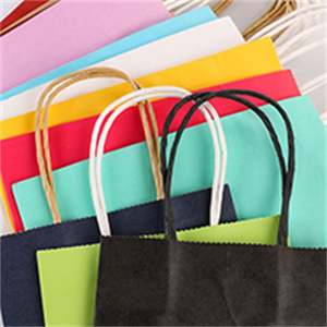 KM Custom with Full Color Printed Kraft Shopping Tote <b>Bag</b> Reusable Custom Foldable logo - Product Image 3