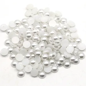 白色1.5-20毫米水钻贴花abs半圆珍珠珠衣服工艺品
