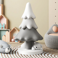 Décoration de Noël style sapin 80x45cm pour salon, meuble TV, côté canapé, sol, ornement de maison