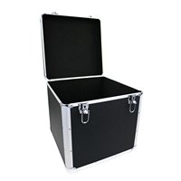Boîte de rangement pour disques vinyles en aluminium robuste 7 pouces 45 tours par minute Contient 100 disques