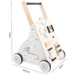 Andador multifunción de madera para niños, juguete de refuerzo para bebés, andador, cochecito, rompecabezas para caminar, Educación Temprana, juguetes de Navidad - Product Image 6