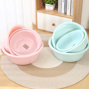 <b>Round</b> Plastic Wash <b>Basins</b> Set Thickened Multi Size For Kitchen Laundry Bathroom Use - Product Image 1
