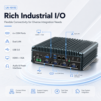Mini PC Compacto Sin Ventilador con Doble LAN, 6 Puertos COM, USB, HD, VGA, MSATA, SATA SSD para Kiosco, Automatización, Gateway, Compatible con Windows y Linux