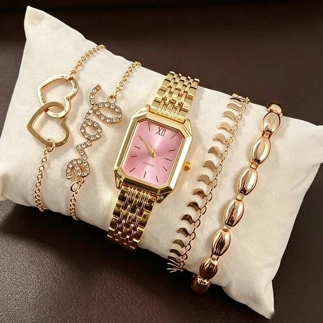 Steel Band Ladies' Watch with Hour Hands - Fashionable and Simple square Quartz Wristwatch for Wholesale with Large Dial NW0026