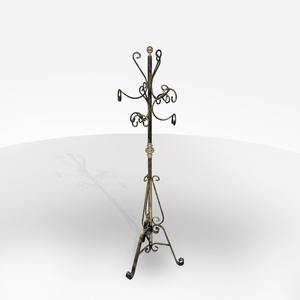 Appendiabiti in Ferro Battuto Dorato Antico - Product Image 1