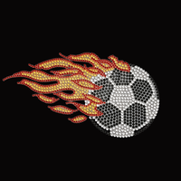 Design de football personnalisé, transfert thermique, transfert de strass pour t-shirt