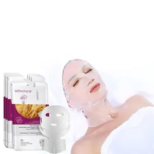 OEM Private Label Wholesale 3 in 1 Anti Wrinkle Oat Protein Hyaluronic Acid 3D Hanging Ears Face and Neck Mask