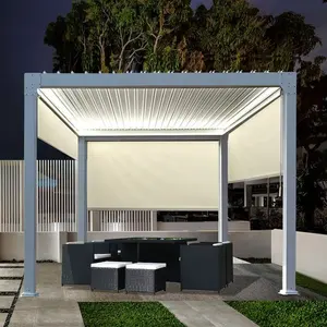 Shinilion pergolalar de hierro forjado techos para patios geri çekilebilir pergola