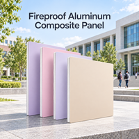 Panneau composite en aluminium ignifuge de 4 mm, revêtement PVDF, champagne ACP, pour revêtement de façade d'appartement