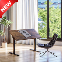 Vente en gros de bureau d'école d'art table d'angle de dessin bureau électrique réglable en hauteur bureau assis-debout bureau étudiant designer bureau inclinable