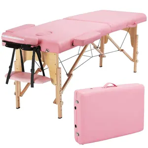 China Professional Cheap Price 2 Section Facial Bed Massage Table Body Beauty Bed Salon Equipment Tattoo Table Massage Tables