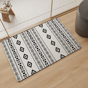 Alfombra de baño de estilo marroquí, rectangular, absorbente, de secado rápido, antideslizante, para sala de estar, dormitorio, baño, balcón - Product Image 5