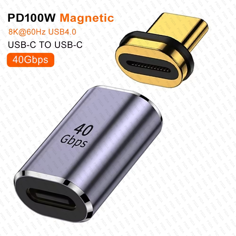 อะแดปเตอร์แม่เหล็ก3 Type-C หัวตรงชุบทอง