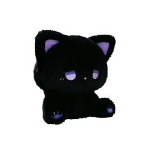 Peluche <span class=keywords><strong>chat</strong></span> mignon en coton PP, brodé, avec <span class=keywords><strong>oreilles</strong></span> mobiles, pour cadeau d'anniversaire d'un ami, vente en gros - Product Image 1