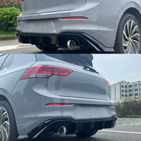 Kits de modification de carrosserie automobile séparateur de diffuseur de lèvre de pare-chocs arrière pour VW Golf MK8 R Line GTI