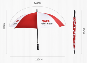 Parapluie de golf personnalisé avec logo, manche long et droit, coupe-vent, haute qualité, 120 cm, double auvent ventilé, vente en gros - Product Image 6